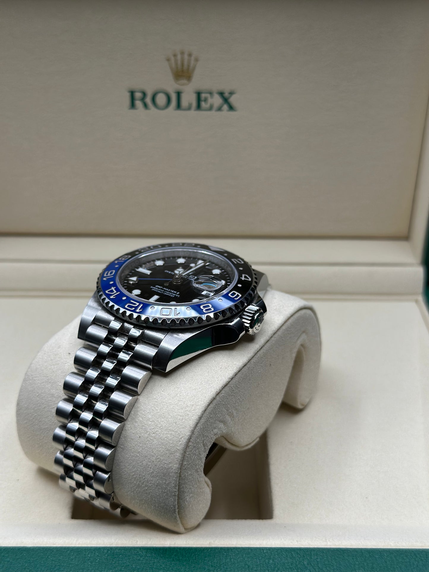 Rolex GMT-Master II Batgirl Black Dial on Jubilee 126710BLNR Papers 2020