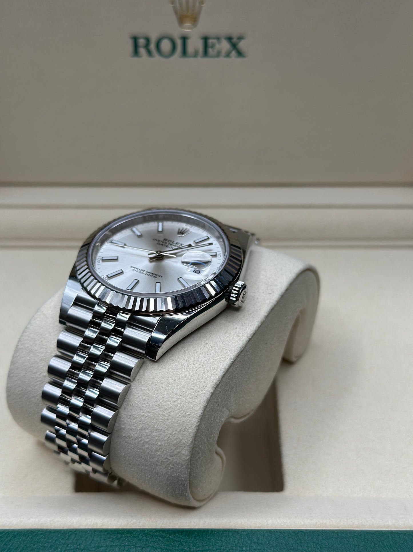 Rolex Datejust 41 Silver Index Dial on Jubilee 126334 Papers 2026