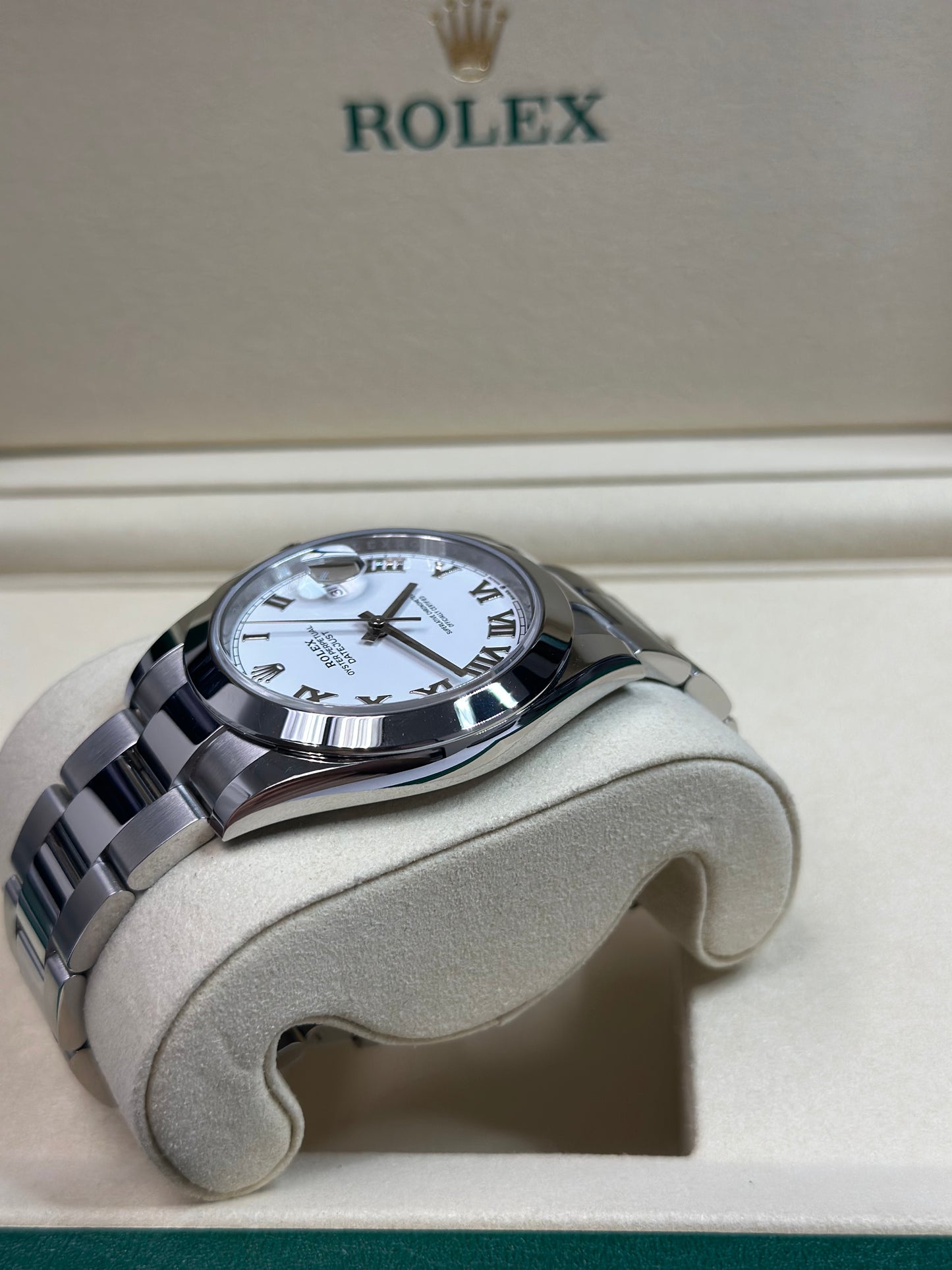 Rolex Datejust 41 White Roman Dial on Oyster 126300 Papers 2026