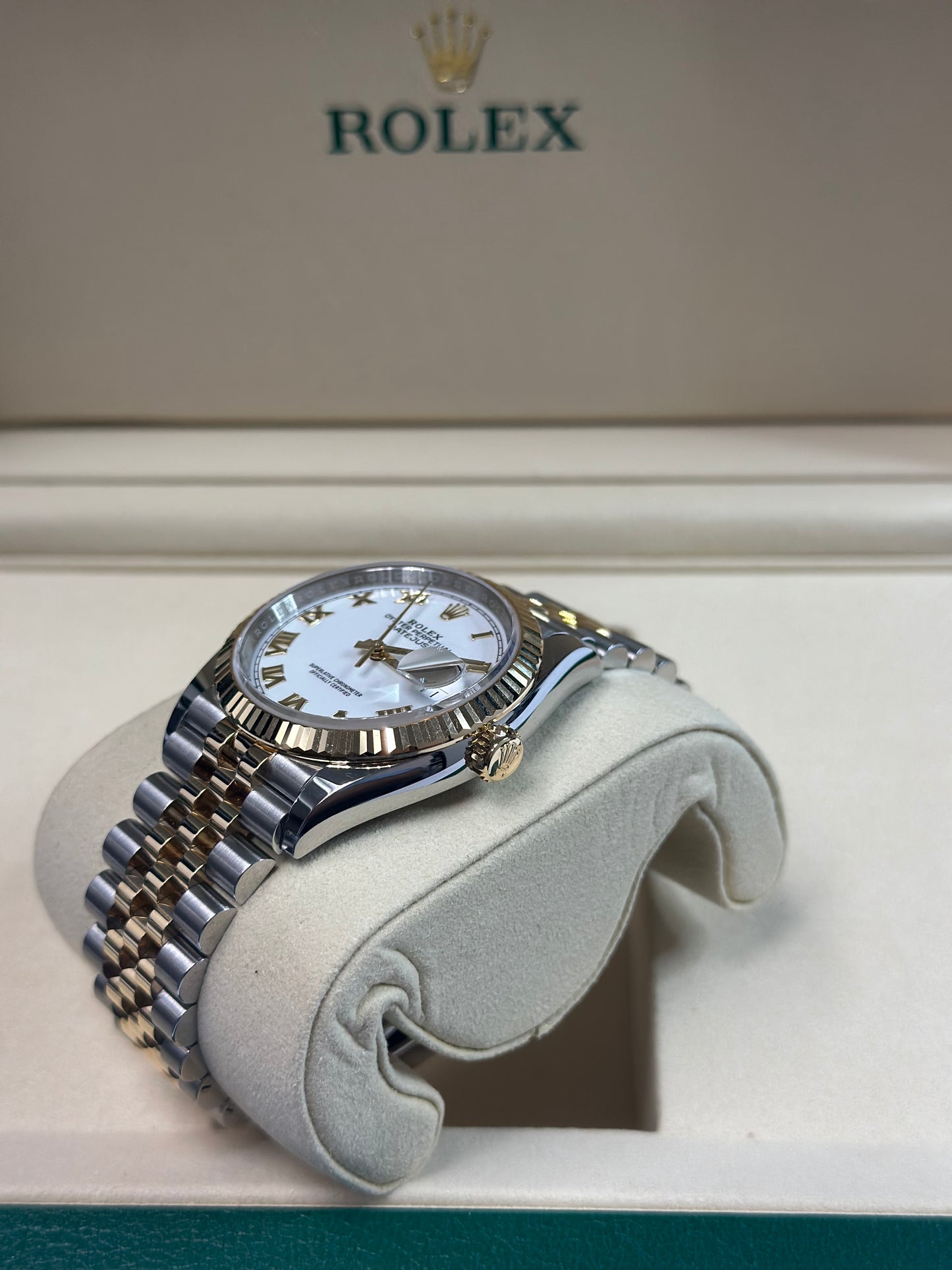 Rolex Datejust 36 White Roman Dial on Jubilee 126233 Papers 2026