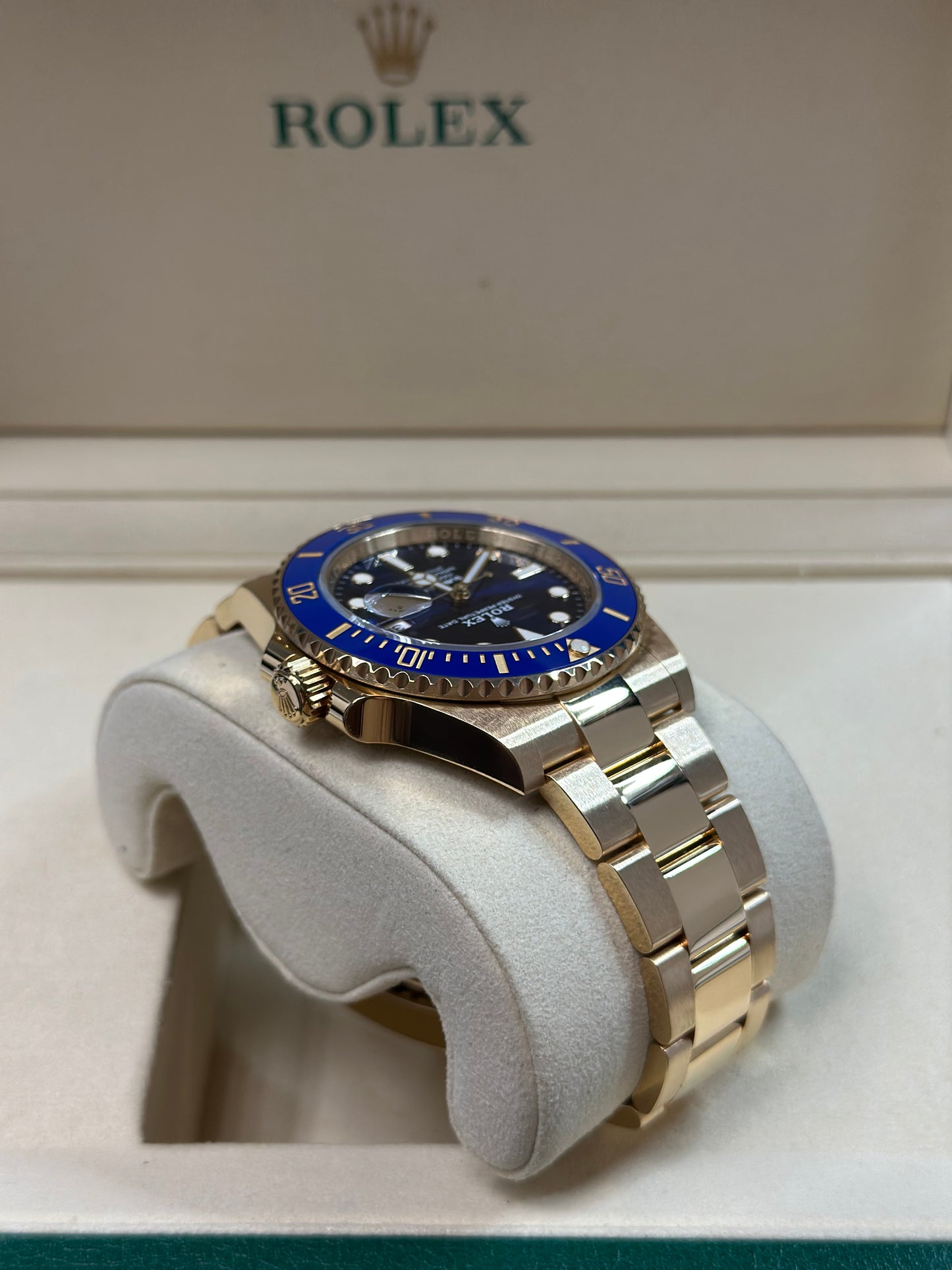 Rolex Submariner Blue Dial on Oyster 126618LB Papers 2022