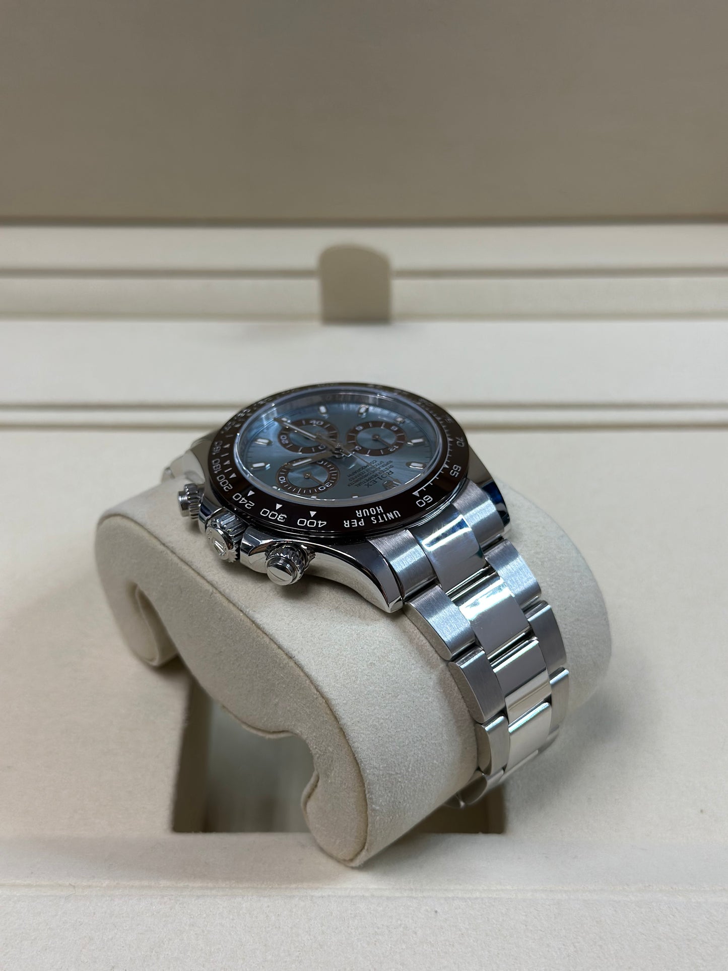 Rolex Daytona Ice Blue Index Dial on Oysterlock 116506 Papers 2016