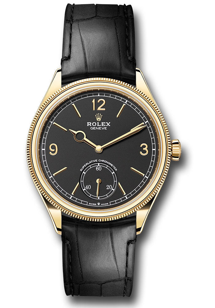 Rolex 1908 Black Index Arabic Dial on Leather Strap 52508 Papers 2025