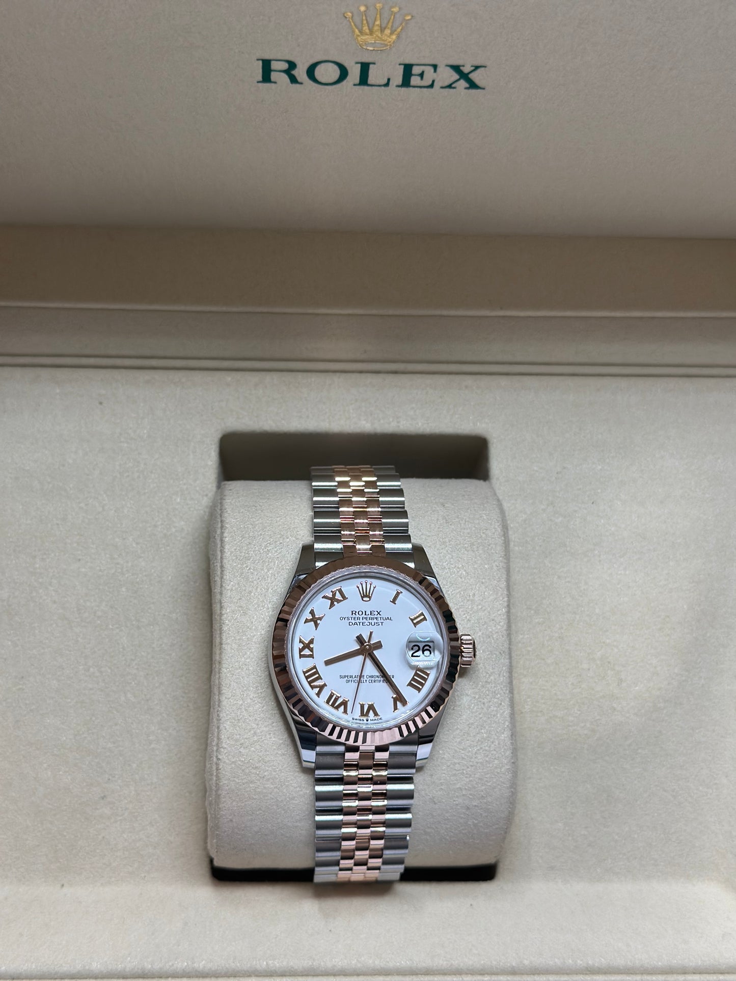 Rolex Datejust 31 White Roman Dial on Jubilee 278271 Papers 2026