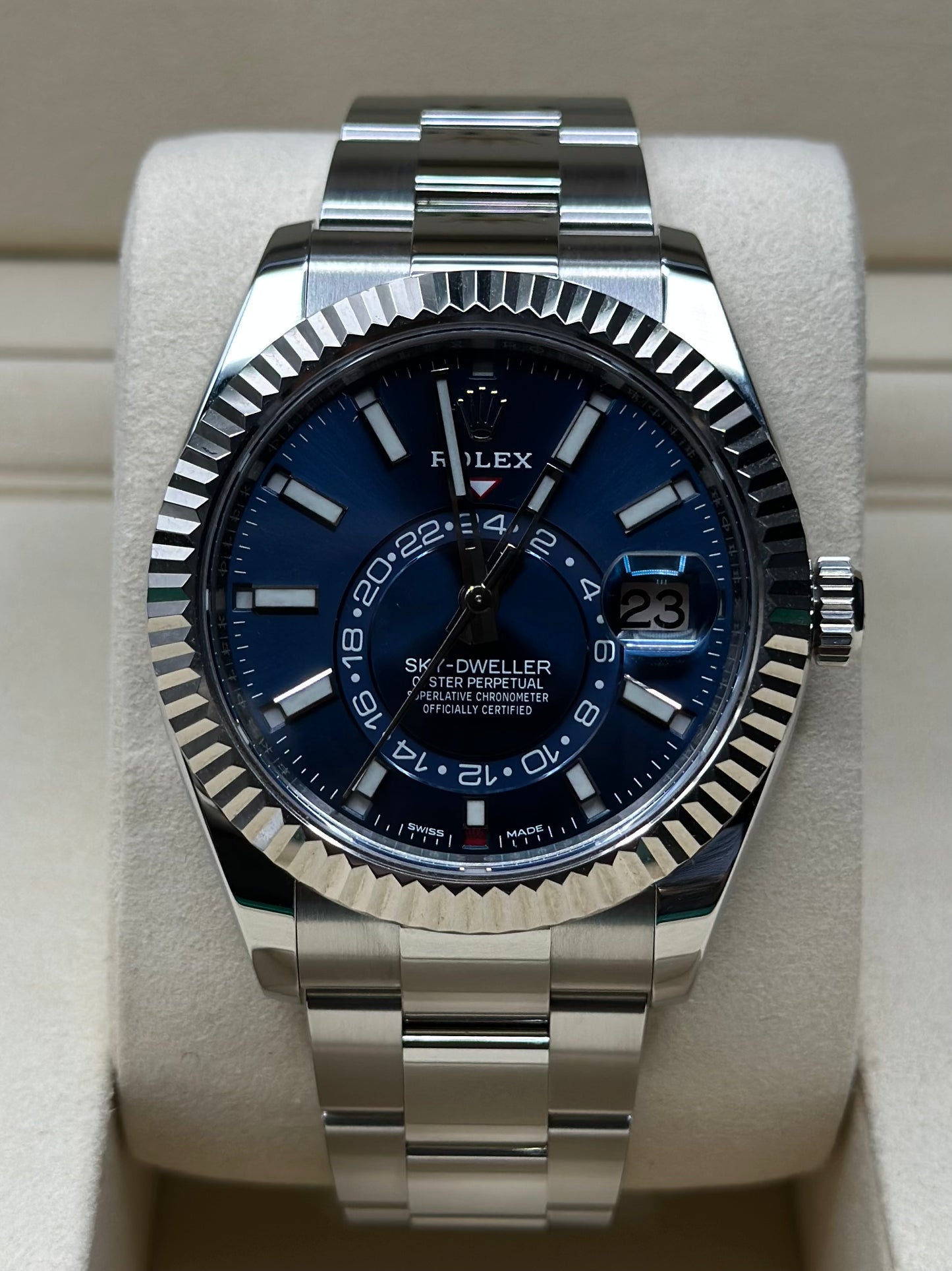 Rolex SkyDweller Blue Dial on Oyster 326934 Papers 2020