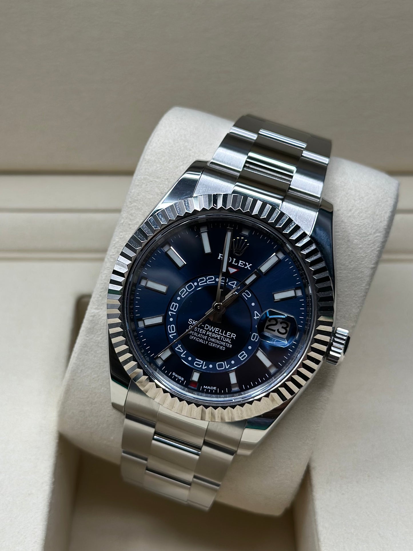 Rolex SkyDweller Blue Dial on Oyster 326934 Papers 2020