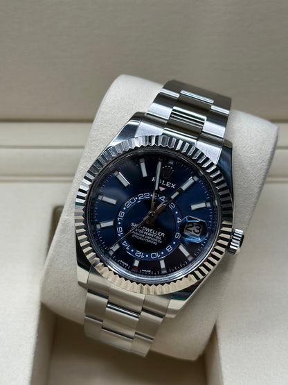 Rolex SkyDweller Blue Dial on Oyster 326934 Papers 2020