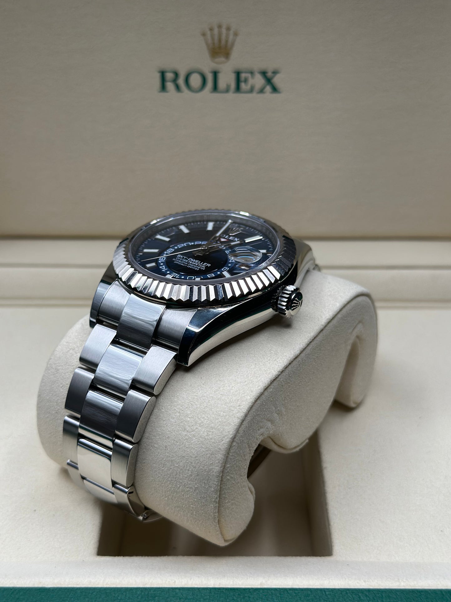 Rolex SkyDweller Blue Dial on Oyster 326934 Papers 2020