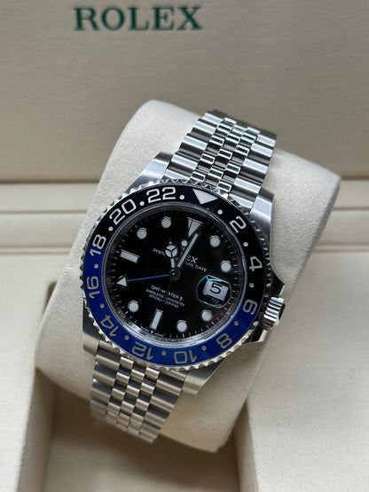 Rolex GMT-Master II Batgirl Black Dial on Jubilee 126710BLNR Papers 2020
