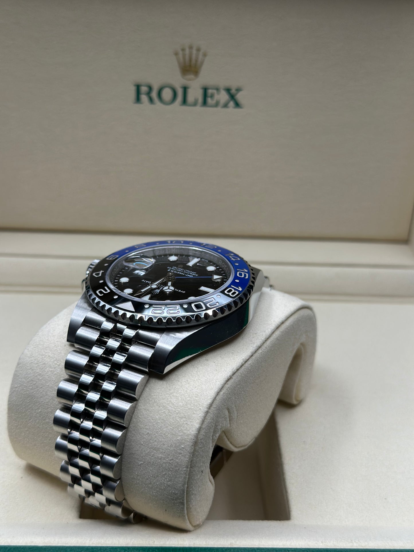 Rolex GMT-Master II Batgirl Black Dial on Jubilee 126710BLNR Papers 2020