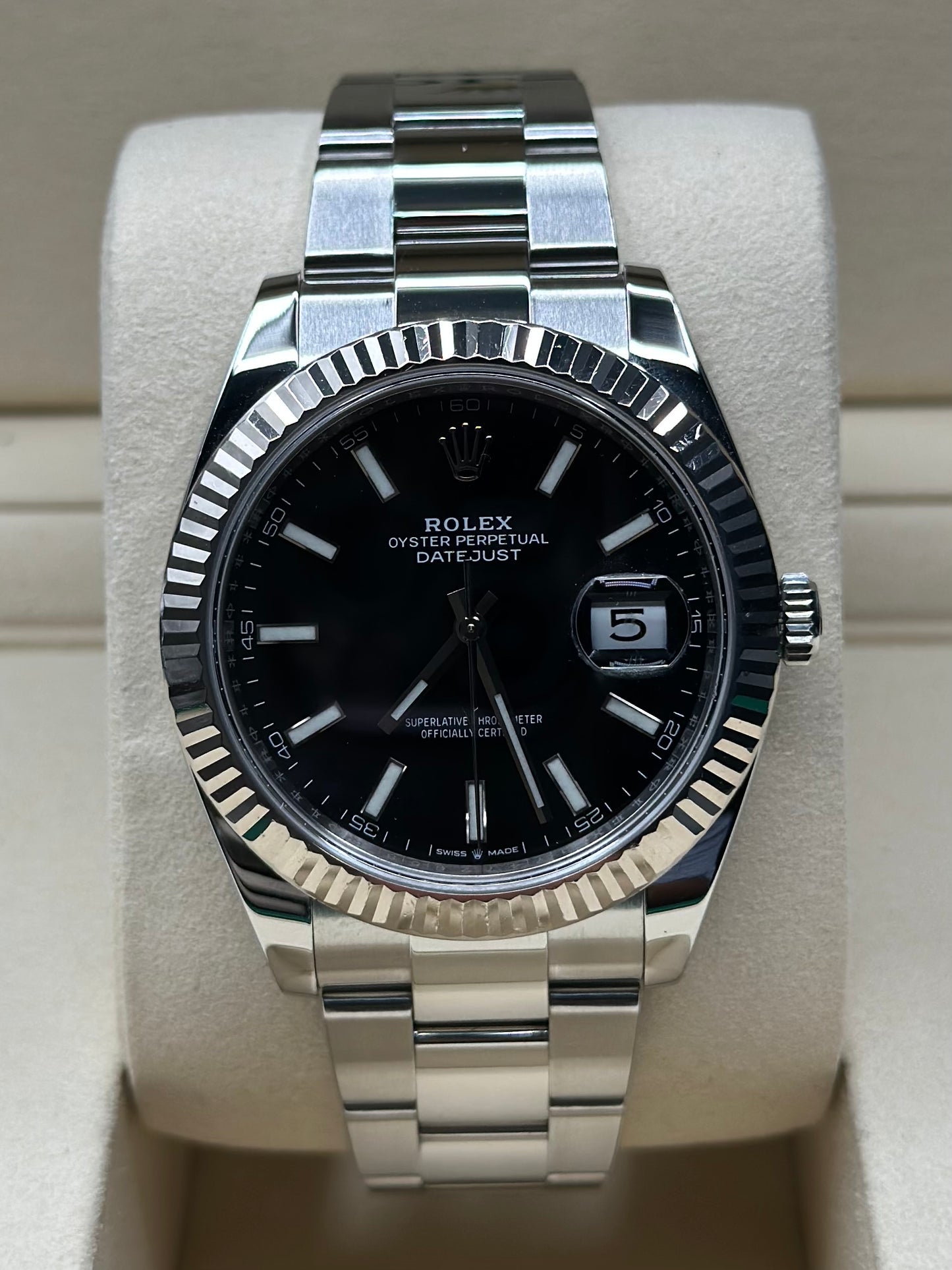 Rolex Datejust 41 Black Index Dial on Oyster 126334 Papers 2020