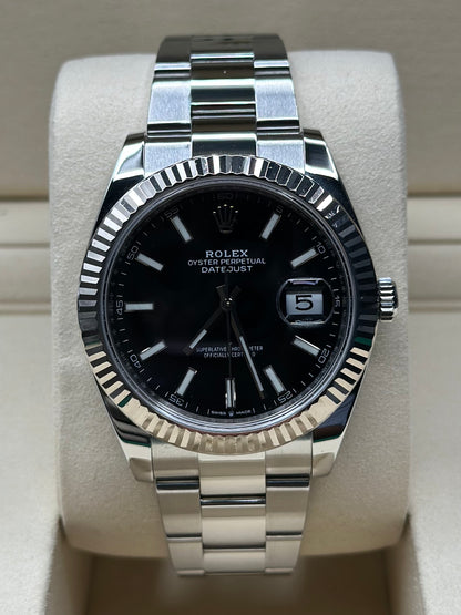Rolex Datejust 41 Black Index Dial on Oyster 126334 Papers 2020