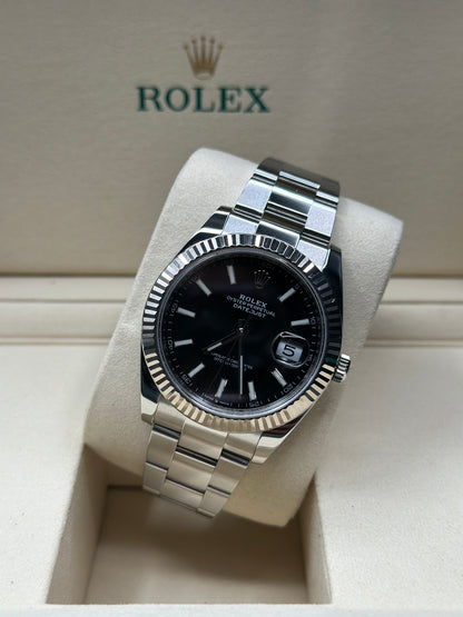 Rolex Datejust 41 Black Index Dial on Oyster 126334 Papers 2020