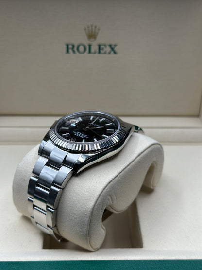 Rolex Datejust 41 Black Index Dial on Oyster 126334 Papers 2020