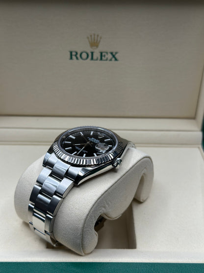 Rolex Datejust 41 Black Index Dial on Oyster 126334 Papers 2020