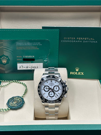 Rolex Daytona "Panda" White Dial on Oyster 116500LN Card 2022