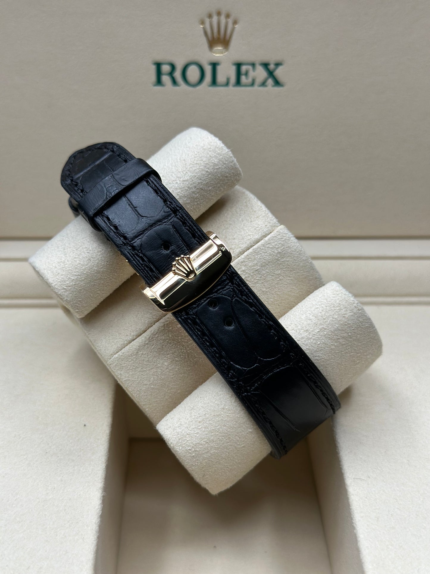 Rolex 1908 Black Index Arabic Dial on Leather Strap 52508 Papers 2025