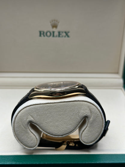 Rolex 1908 Black Index Arabic Dial on Leather Strap 52508 Papers 2025