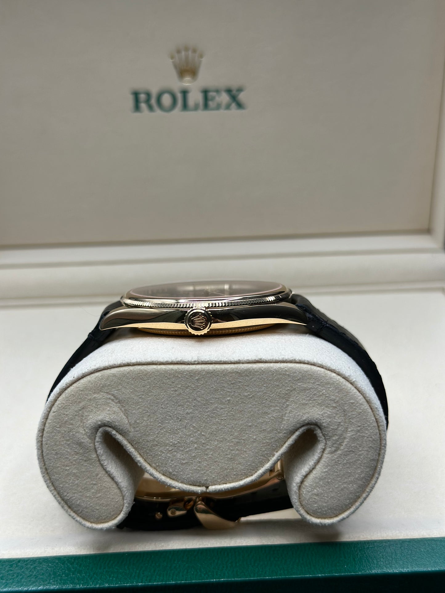 Rolex 1908 Black Index Arabic Dial on Leather Strap 52508 Papers 2025