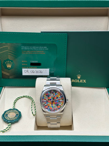Rolex Oyster Perpetual 36 celebration Index Dial on Oyster 126000 Papers 2026