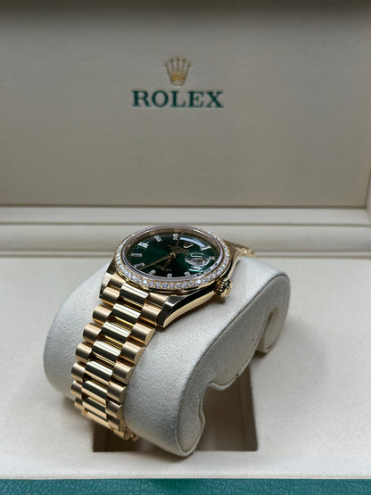 Rolex Day-Date 36 Green Dial on President 128348rbr Papers 2026