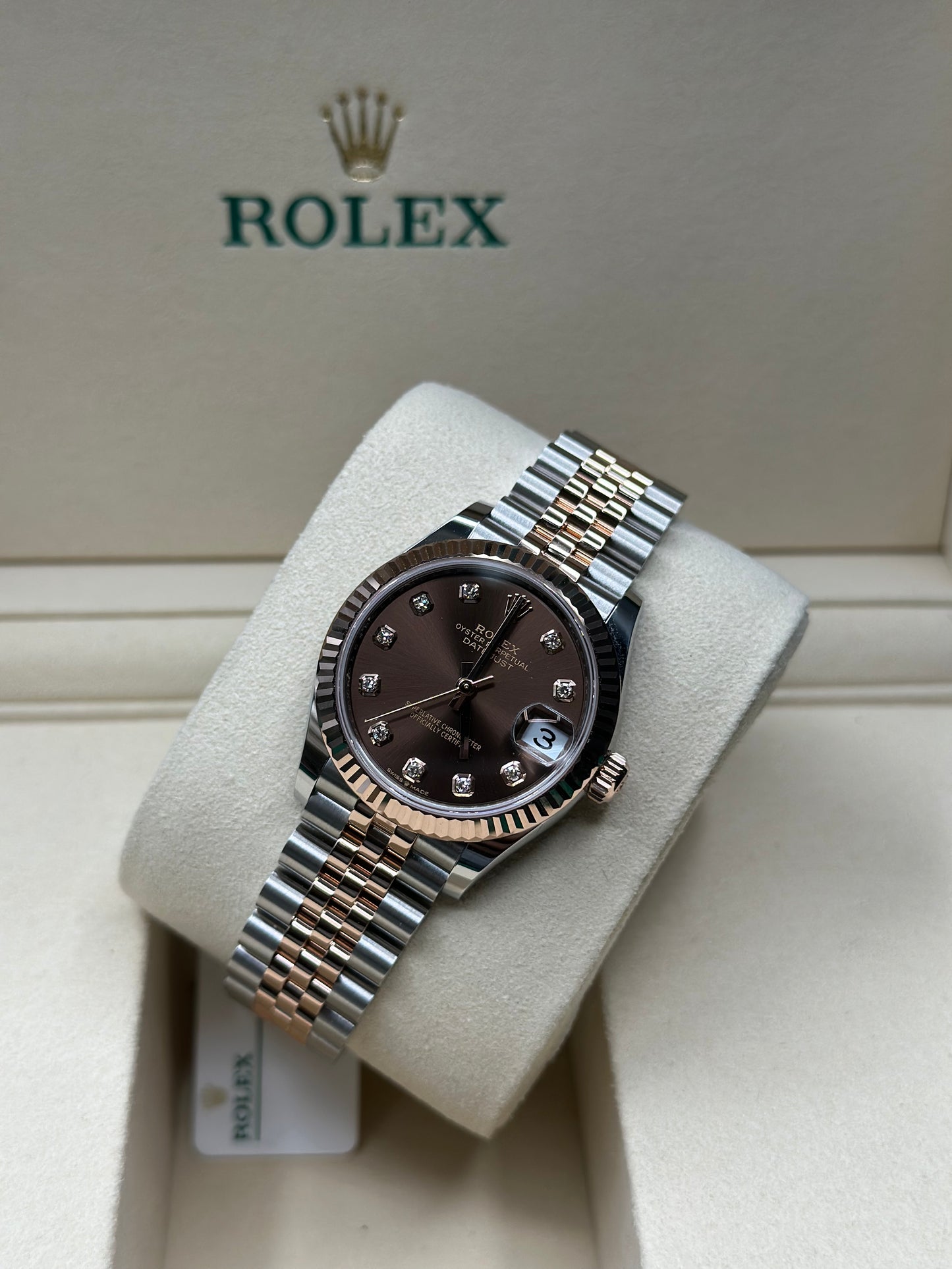 Rolex Datejust 31 Chocolate Diamond Dial on Jubilee 278271 Papers 2026