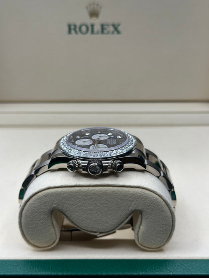 Rolex Daytona Black And White Mother-Of-Pearl Diamond Dial on Oyster 126579rbr Papers 2025