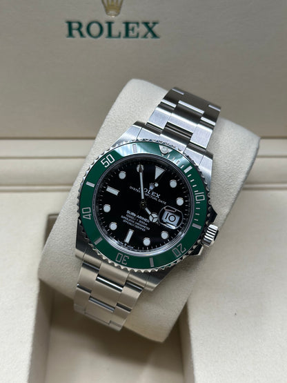Rolex Submariner Black Dial on Oyster 126610LV Papers 2022