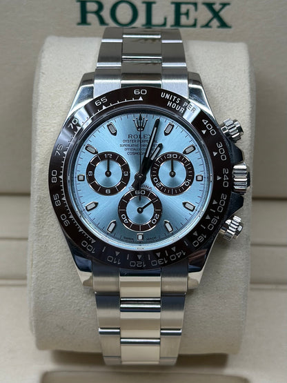 Rolex Daytona Ice Blue Index Dial on Oysterlock 116506 Papers 2016