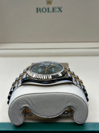 Rolex Datejust 41 Green Roman Dial on Jubilee 126333 Papers 2026
