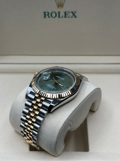Rolex Datejust 41 Green Roman Dial on Jubilee 126333 Papers 2026