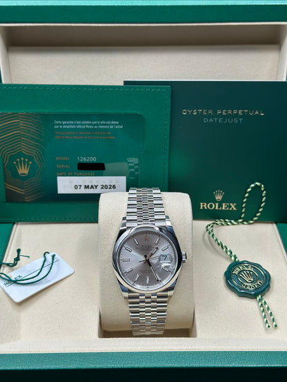 Rolex Datejust 36 Silver Index Dial on Jubilee 126200 Papers 2026