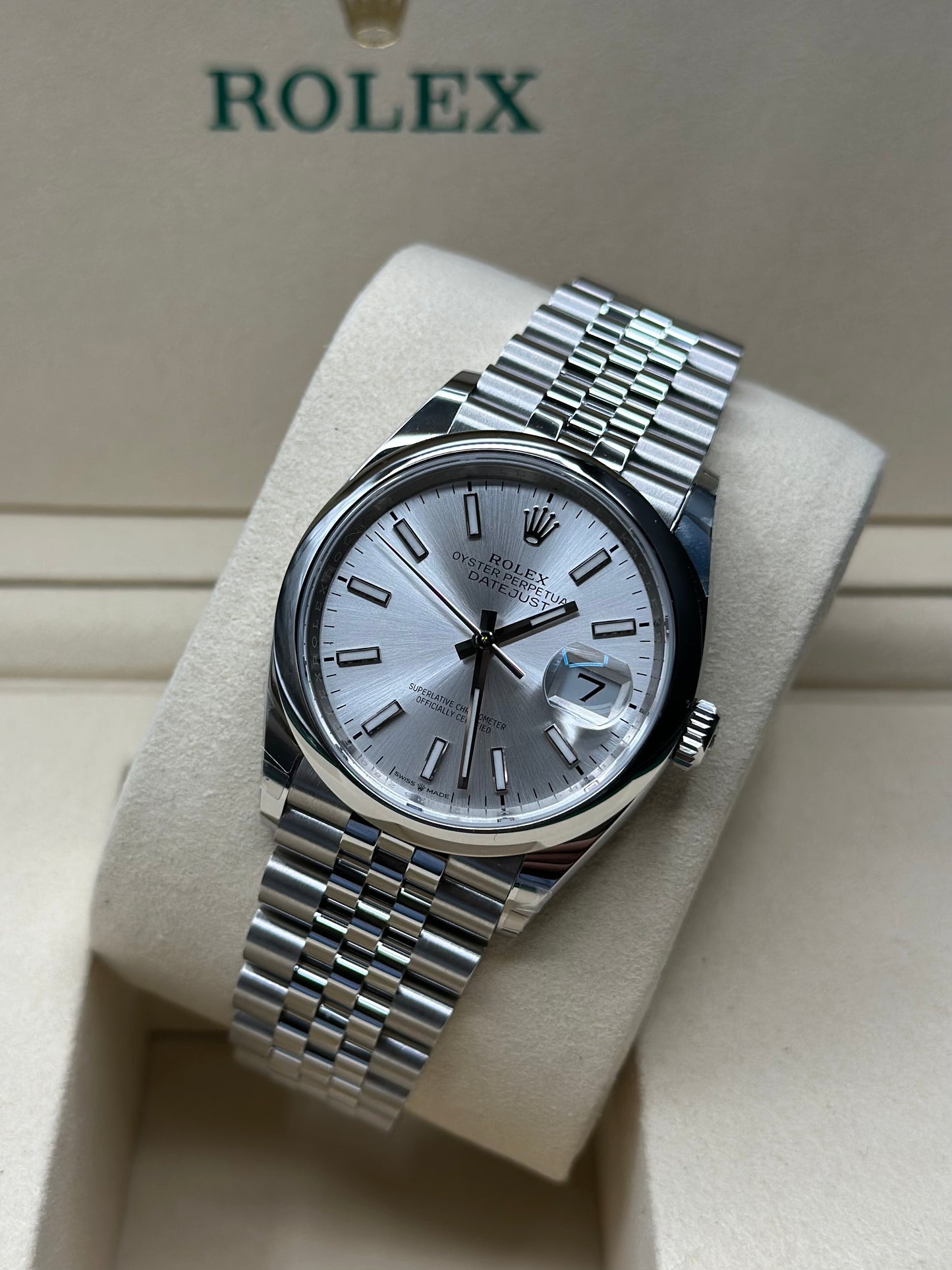 Rolex Datejust 36 Silver Index Dial on Jubilee 126200 Papers 2026