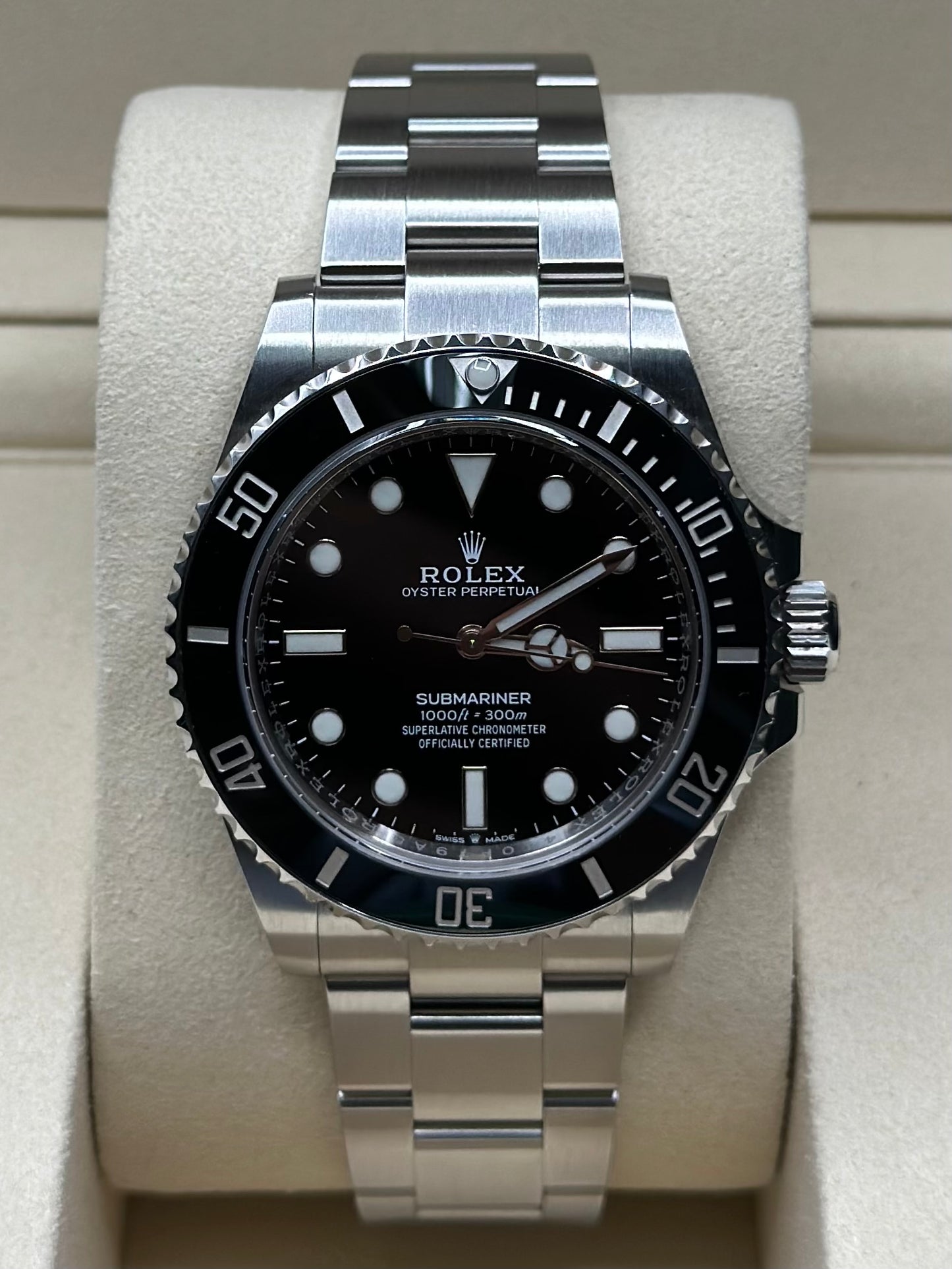 Rolex Submariner No-Date Black Dial on Oyster 124060 Papers 2022