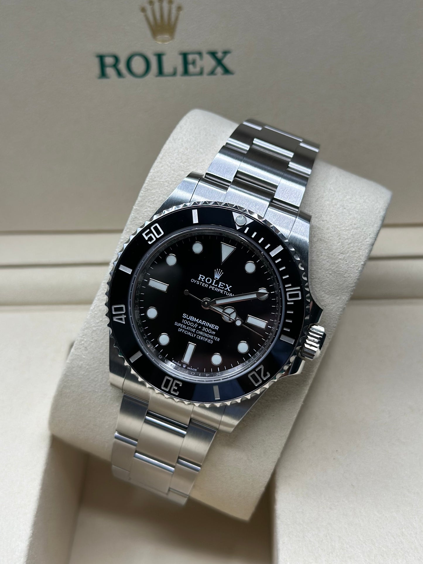 Rolex Submariner No-Date Black Dial on Oyster 124060 Papers 2022