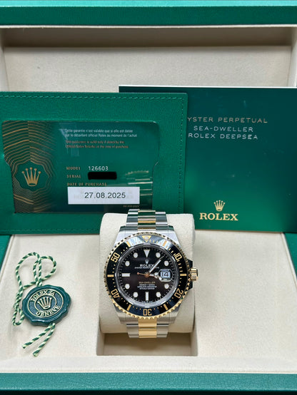 Rolex Sea-Dweller 43 Black Dial on Oyster 126603 Papers 2025