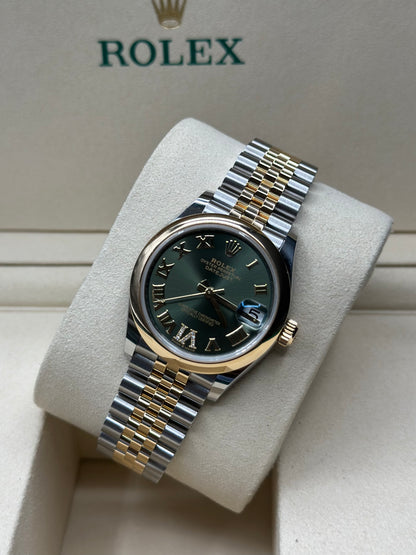 Rolex Datejust 31 Olive Green Diamond Roman Six Dial on Jubilee 278243 Papers 2026