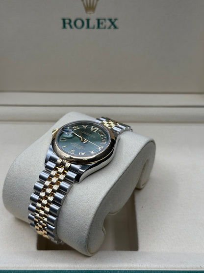 Rolex Datejust 31 Olive Green Diamond Roman Six Dial on Jubilee 278243 Papers 2026