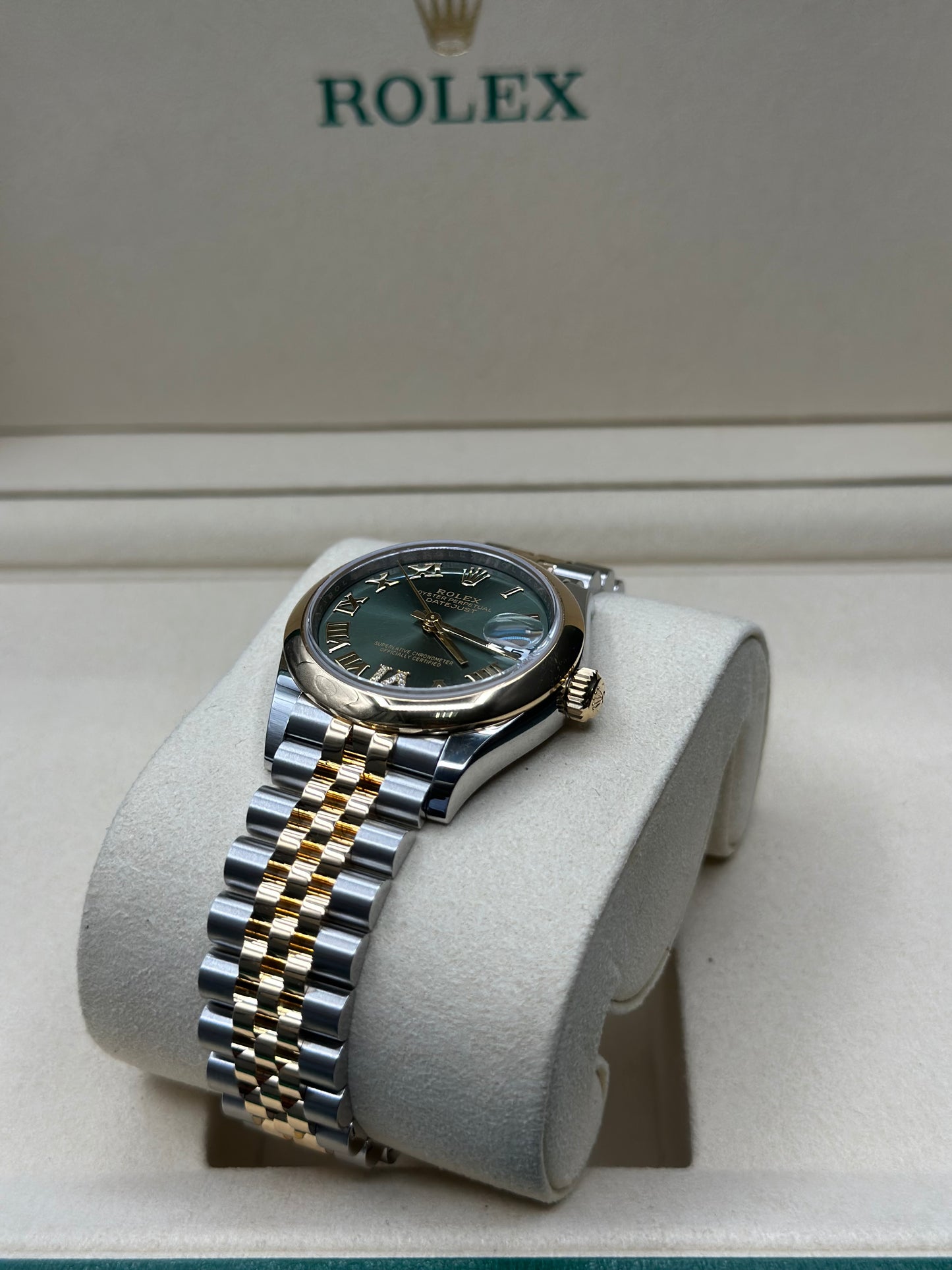 Rolex Datejust 31 Olive Green Diamond Roman Six Dial on Jubilee 278243 Papers 2026