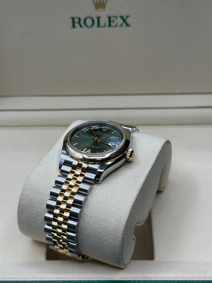 Rolex Datejust 31 Olive Green Diamond Roman Six Dial on Jubilee 278243 Papers 2026