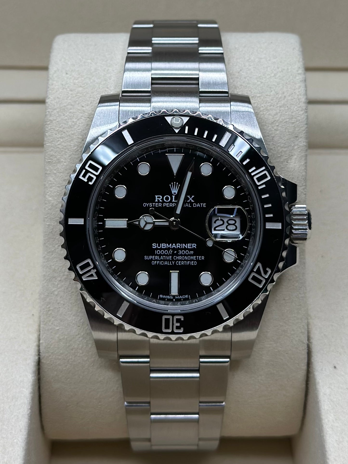 Rolex Submariner Black Dial on Oyster 116610LN Papers 2018