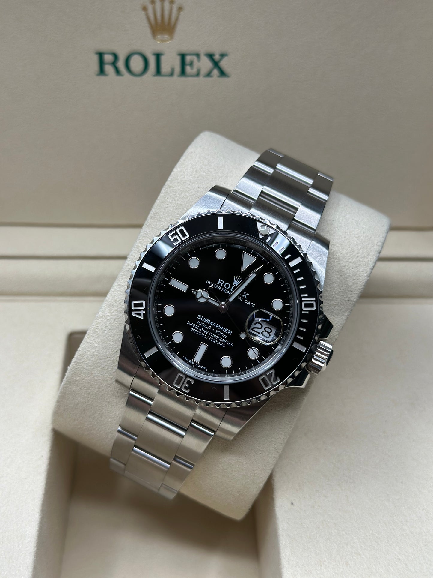 Rolex Submariner Black Dial on Oyster 116610LN Papers 2018