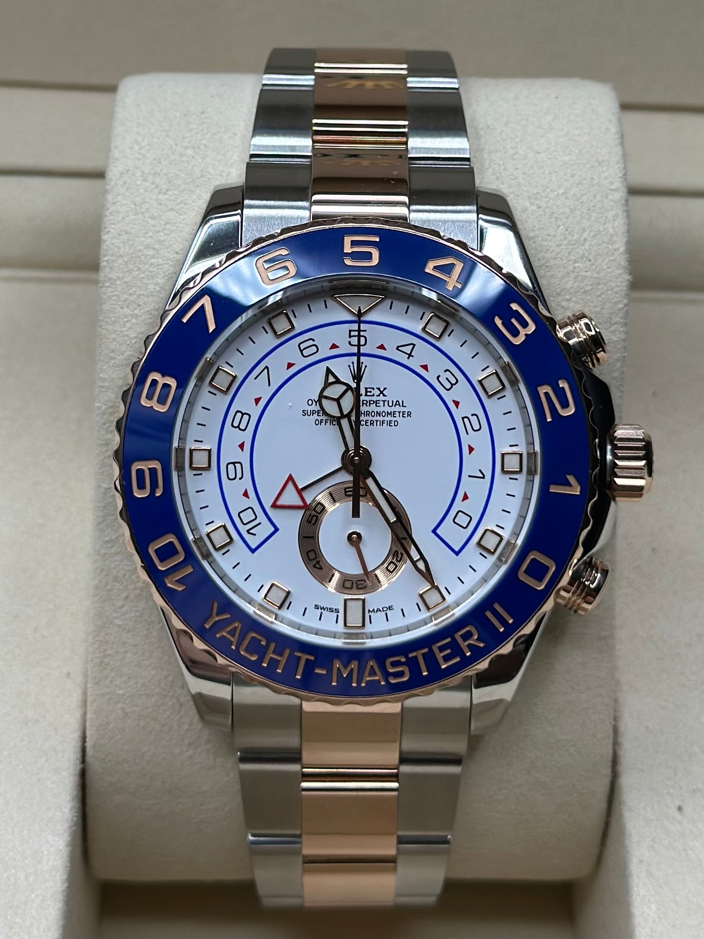 Rolex Yacht-Master II White Dial on Oyster 116681 Papers 2022