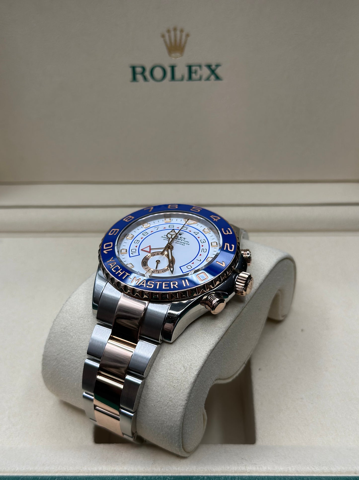 Rolex Yacht-Master II White Dial on Oyster 116681 Papers 2022