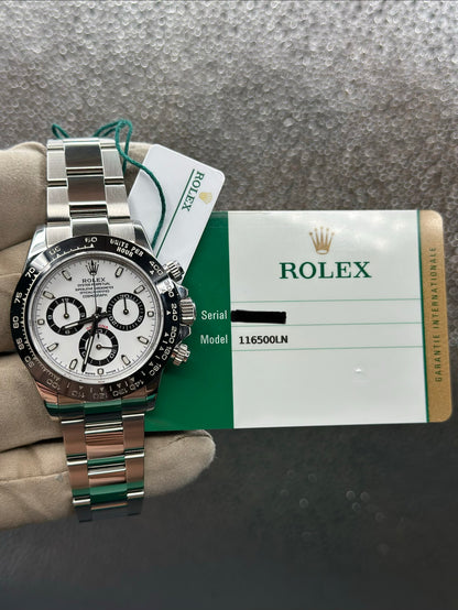 Rolex Daytona "Panda" White Dial on Oyster 116500LN Papers 2017