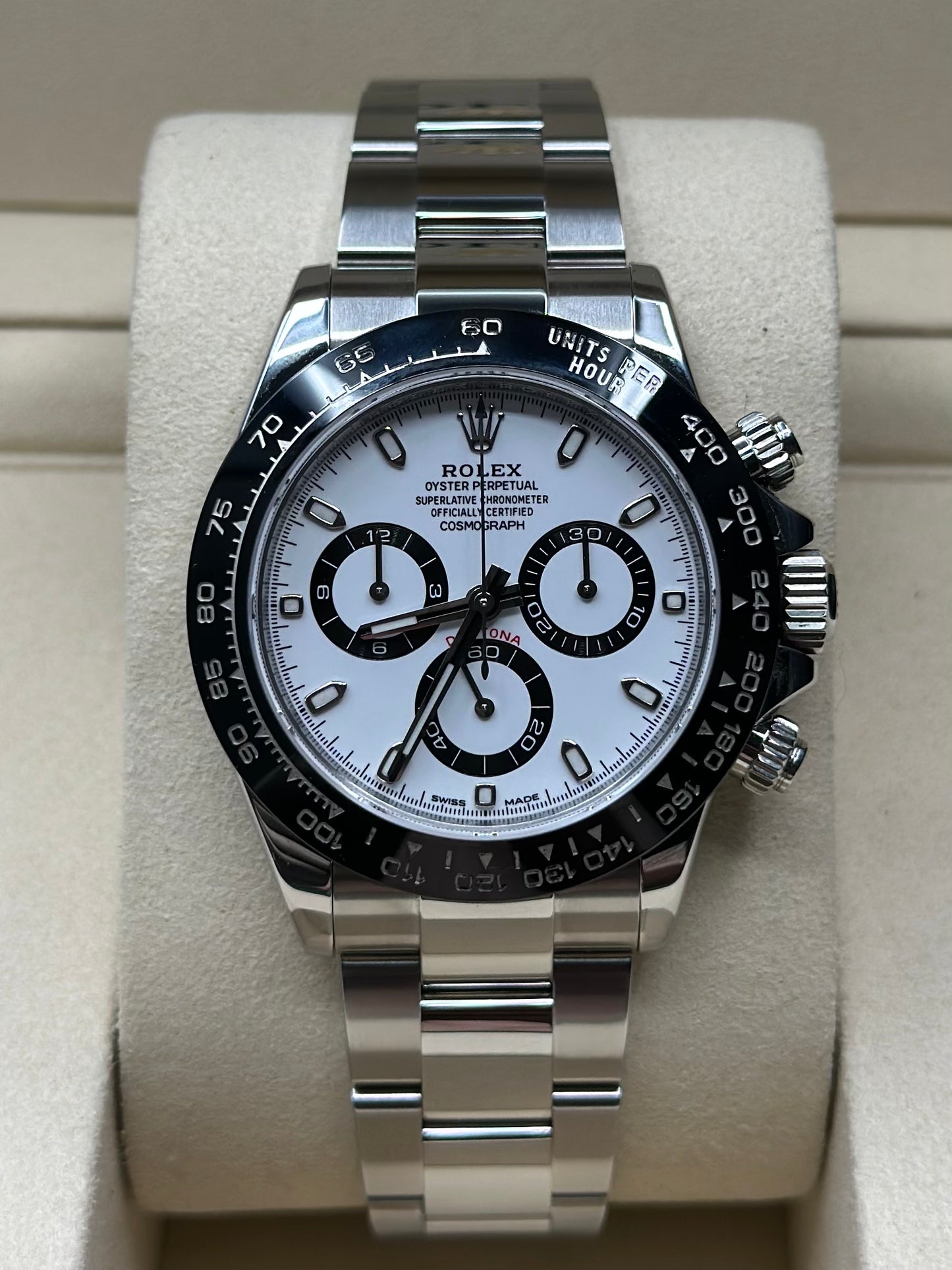 Rolex Daytona "Panda" White Dial on Oyster 116500LN Papers 2017