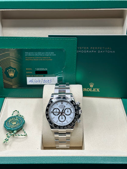 Rolex Daytona Black Dial on Oyster 126500LN Papers 2025