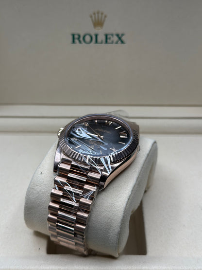 Rolex Day-Date 40 Slate Ombr√© Roman Dial on President 228235 Papers 2026