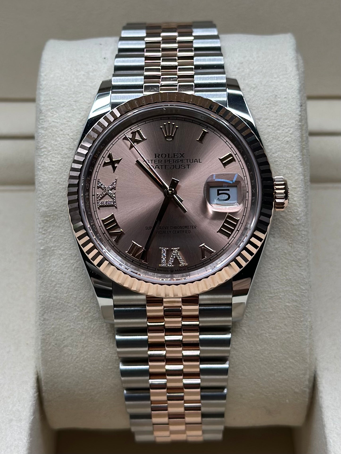 Rolex Datejust 36 Rose Roman diamond six & nine Dial on Jubilee 126231 2025