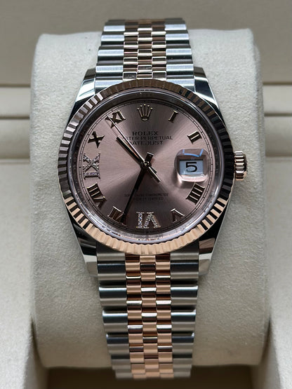 Rolex Datejust 36 Rose Roman diamond six & nine Dial on Jubilee 126231 2025